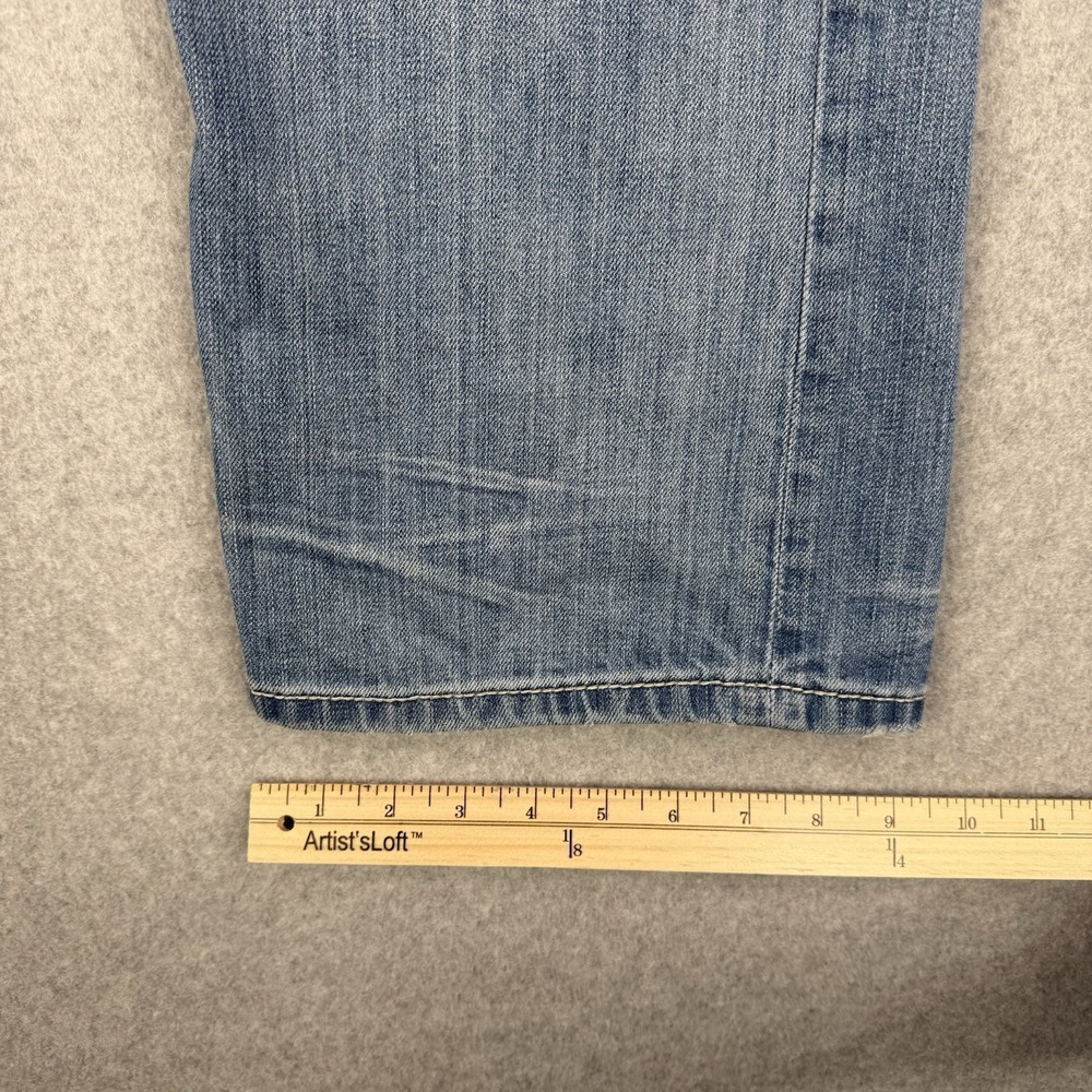 BKE Jeans Mens 34x31 Light Wash Jake Straight Leg Denim Western Whiskering - Picture 13 of 14